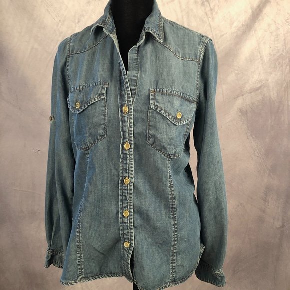 Anthropologie - Cloth & Stone Chambray Button Down - Picture 1 of 6